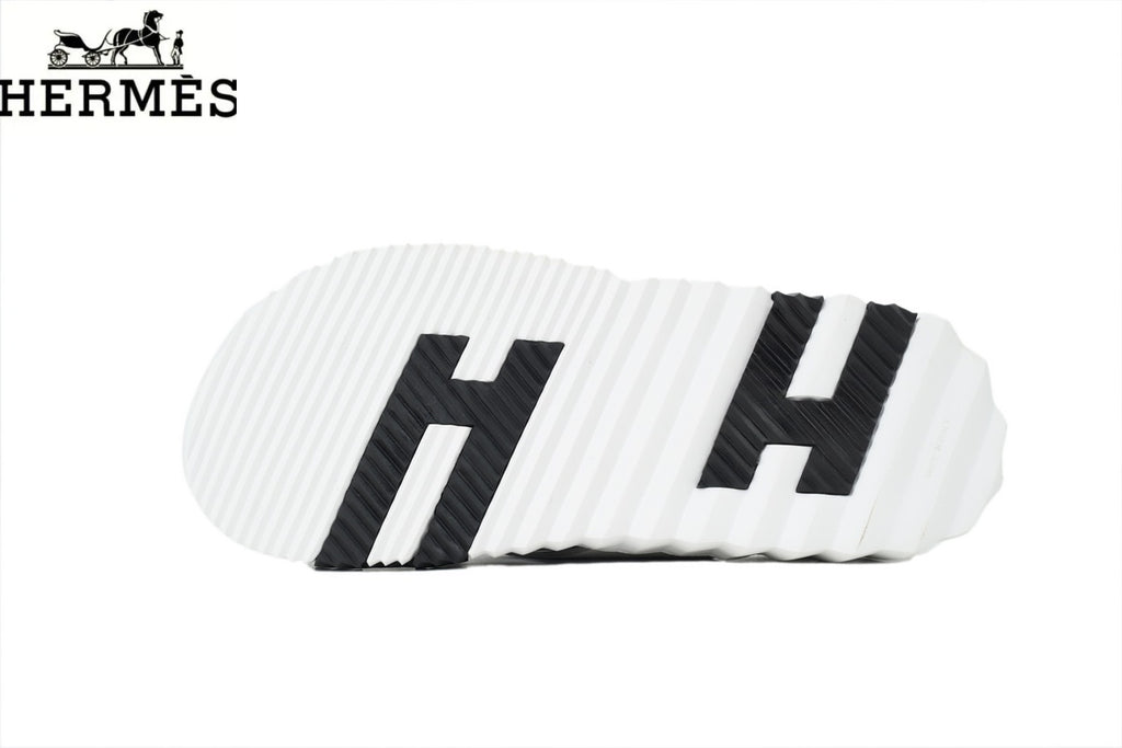 Hermès Cross Strap Thick Sole Men Slide Sandals "Grey"