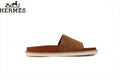Hermès Slide Suede Leather Men Sandals "Brown"