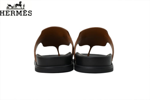 Hermès Empire Series Leather Thong Sandals "Brown"