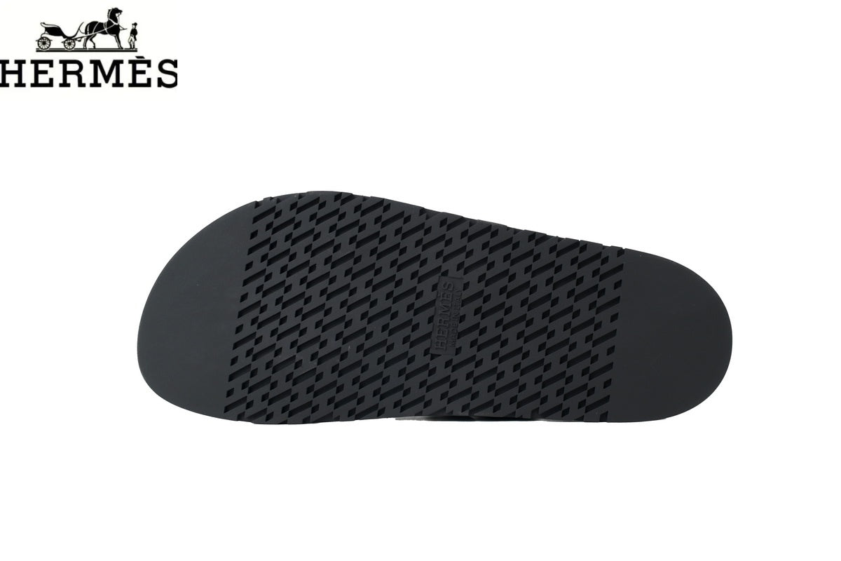 Hermès Empire Series Double Strap Slide Sandals "Black"