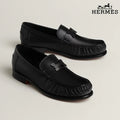Hermès Karlo Men's Goatskin Loafers，Black Classic Series Men's Shoe Sale / Women's Shoe Sale
