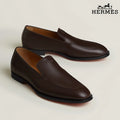 Hermès Newton Men's Dark Brown Calfskin Loafers – Classic Collection – Men's Shoe Sale
