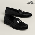 Hermès Royal Series Men's Black Calfskin Leather Loafers