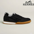 Hermès Jet Sneaker "All Black" Technical Fabric Suede Leather Men Retro Sneakers
