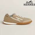Hermès Jet Sneaker "Beige" Suede Technical Fabric Men Retro Sneakers