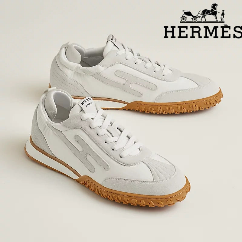 Hermès Jet Sneaker "White" Nubuck Leather Men Retro Sneakers