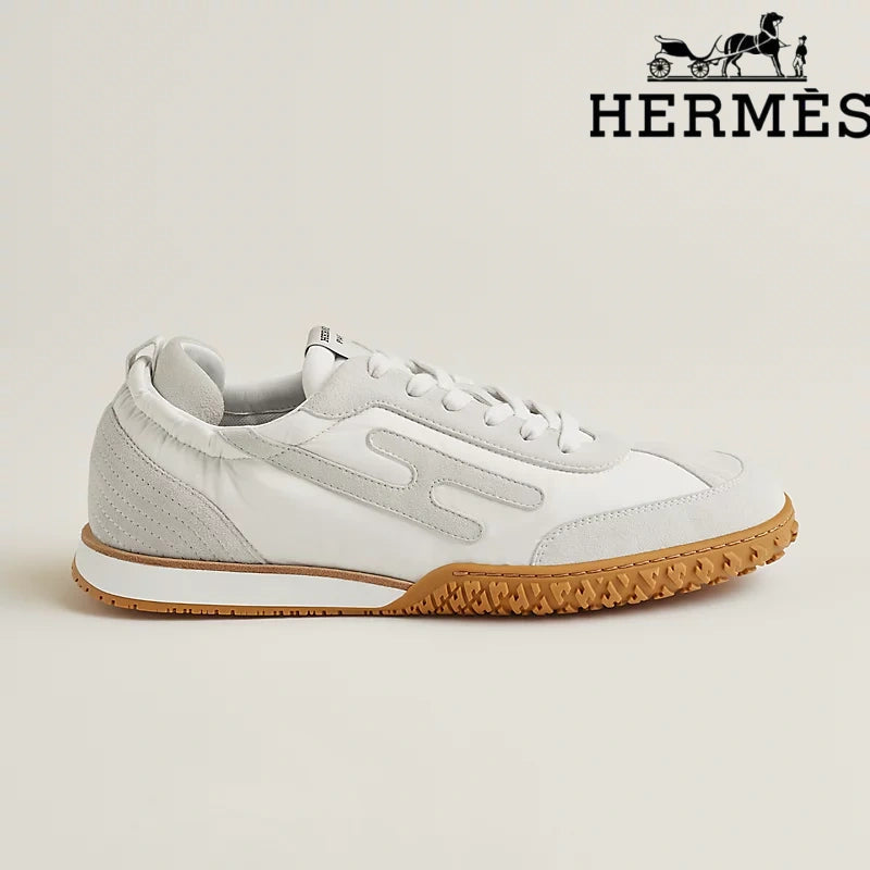 Hermès Jet Sneaker "White" Nubuck Leather Men Retro Sneakers