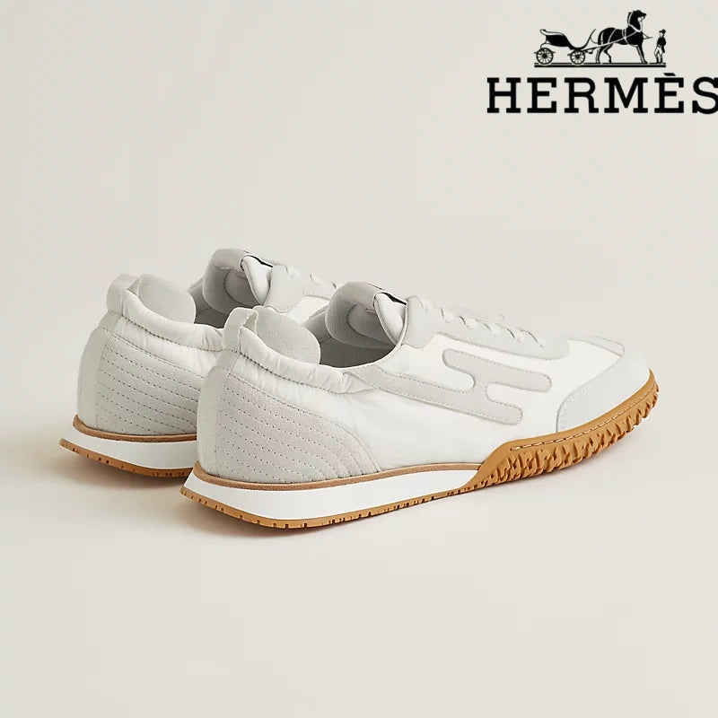 Hermès Jet Sneaker "White" Nubuck Leather Men Retro Sneakers