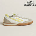 Hermès Jet Sneaker "White And Yellow" Leather Nubuck Men Retro Sneakers