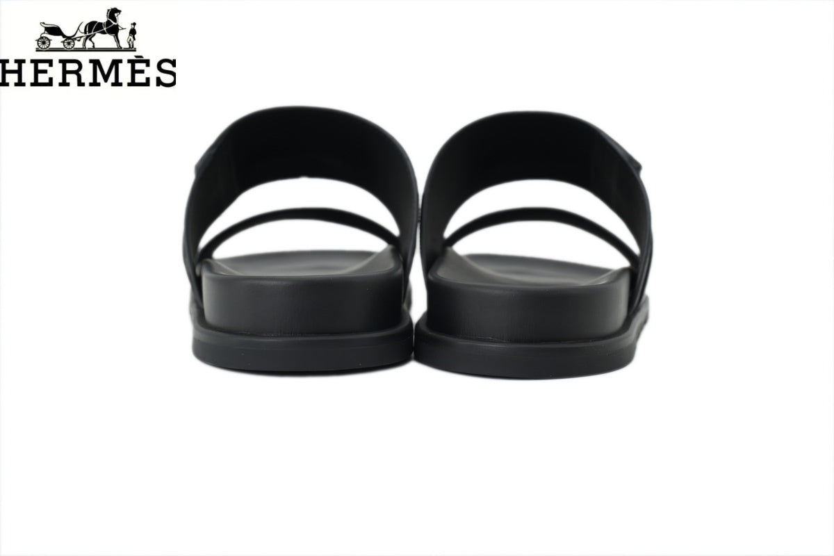Hermès Empire Series Double Strap Slide Sandals "Black"