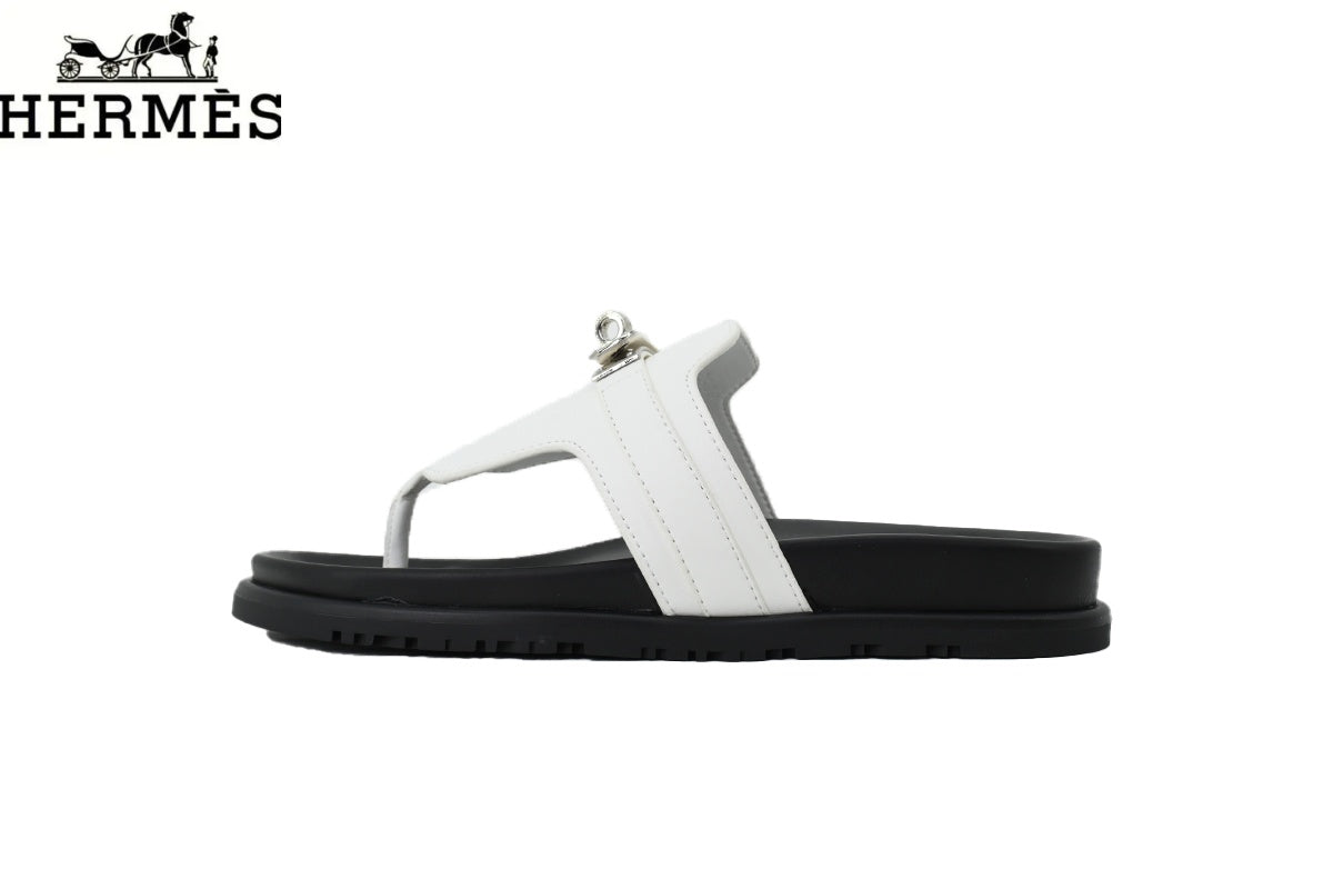 Hermès Empire Series Thong Sandals "White"