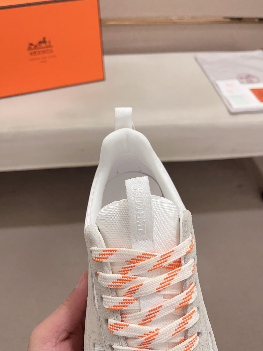 Hermès Trail Sneaker "Light Grey" Suede Mesh Men Casual Sneakers