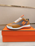 Hermès Trail Sneaker "Tan" Leather Mesh Men Casual Sneakers